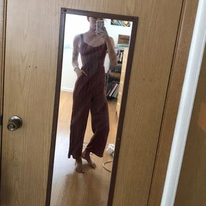 American Eagle red jumpsuit xs